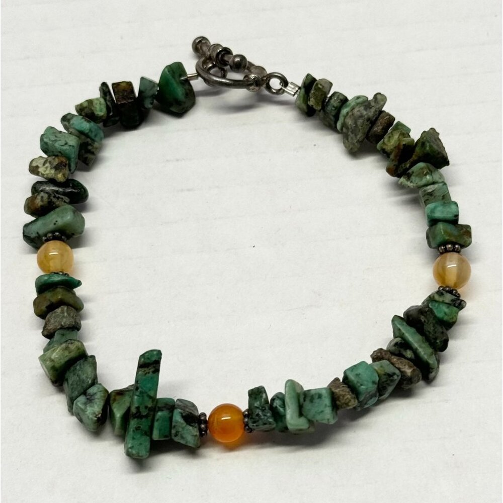 Vintage genuine turquoise beaded bracelet
